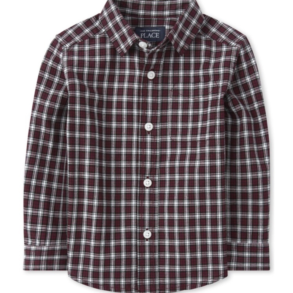 The childrens place plaid button down
